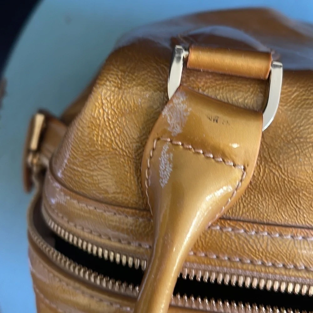 Gold patent Longchamp Legende doctor’s bag/satchel - Picture 9 of 9